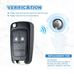 Car Key Fob Remote Control Transmitter 315MHZ for 2010-2017 Sonic 2012-2017 Equinox 2010-2017 GMC Terrain OHT01060512  KR-C3SA-05