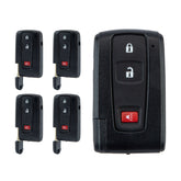 Smart Key fob Replacement for 2004 - 2009 Toyota Prius Smart Car Key Fob MOZB31EG Keyless Entry 2+1 Buttons Remote Control for Silver Logo only