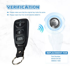 3 BTN Car Key Fob Replacement for Kia Soul 2010 - 2013 NYOSEKS-AM08TX. 95430-2K100  KR-K3RH