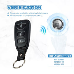 3 BTN Car Key Fob Replacement for Kia Soul 2010 - 2013 NYOSEKS-AM08TX. 95430-2K100  KR-K3RH