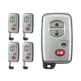 Smart Keyless Entry Remote Uncut 4 Buttons Key Fob Replacement for 2007-2010 Toyota Camry Avalon FCC ID: HYQ14AAB 0140