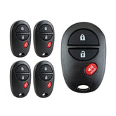 3 Button Keyless Entry Remote Car Key Fob Replacement For 2004-2017 Sienna 2008-2018 Toyota Sequoia GQ43VT20T KR-T3RC