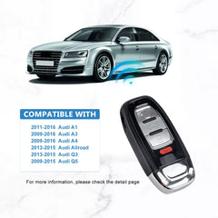 4 BTN Keyless Entry Remote Control Car Key Fob Replacement for Audi A Q R S TT Quattro Remote Fob IYZFBSB802  KR-A4RA-05