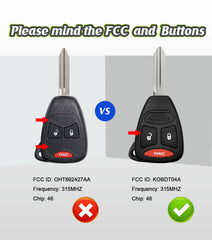 DIY Car Key Fob Voice Programming Kit Fit for 2006-2009 Dodge Ram 2007-2012 Dodge Caliber 2004-2010 Dodge Dakota 2004-2013 Dodge Durango 2005-2007 Dodge Magnum KOBDT04A