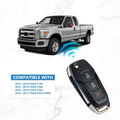 Flip Car Key Fob Uncut Replacement for 2015 - 2019 F-150/2015-2019 F350/2015 - 2019 F250 315MHZ N5F-A08TAA  KR-F3SC-10