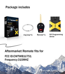 Self Programmable Key Fob Remote Replacement for Nissan Frontier Versa/Infiniti FX35 FX45 46 Chip with FCC: CWTWB1U751