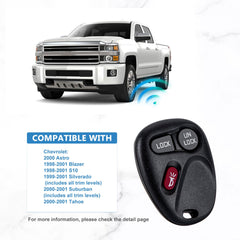 Car Key Fob for Keyless Entry Remote Control Replacement for Chevy GMC 15732803 KOBUT1BT  KR-C3RH
