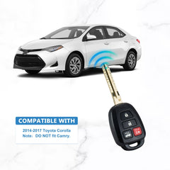 Car Key Fob H Chip Replacement for 2014 - 2017 Toyota Corolla Keyless Remote ONLY HYQ12BEL KR-T4SH