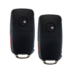 4 BTN Keyless Entry Remote Control Car Uncut Blade Flip Key Fob Replacement for 2011-2016 VW Jetta Passat Beetle 5K0-837-202-R / 5K0-837-202-F / 5K0-837-202-A / 5K0-837-202-AE  KR-V4SB