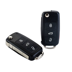 4 BTN Keyless Entry Remote Control Car Uncut Blade Flip Key Fob Replacement for 2011-2016 VW Jetta Passat Beetle 5K0-837-202-R / 5K0-837-202-F / 5K0-837-202-A / 5K0-837-202-AE  KR-V4SB
