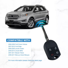 4 BTN Car Key Fob 315 MHz Replacement for 2011-2016 Ford Fiesta Keyless Entry Remote CWTWB1U793 164-R7976  KR-F4SD