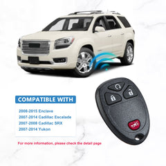 New 4 Button Car Key Fob Keyless Entry Remote Replacement for Silverado 2007-2013 OUC60270 KR-C4RC