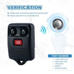 Car Key Fob 3 Button Replacement for Mazda for Lincoln for Ford for Mercury for CWTWB1U212 CWTWB1U331 CWTWB1U345 KR-F3RA-100