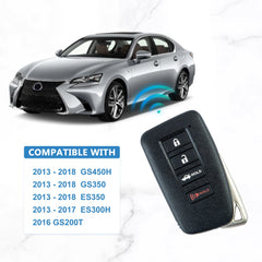 Keyless Entry Remote for 2013-2018 ES350 GS350 4 BTN Smart Key fob with FCC ID: HYQ14FBA 281451-0020  KR-L4RC
