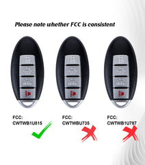 Smart Proximity Insert Keyless Entry Remote Self Programmable Key Fob Replacement for 2013-2015 Nissan Sentra with FCC: CWTWB1U815