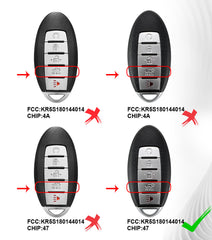 Smart Prox Self Programmable 47 Chip Car Key Replacement for 2013-16 Nissan Pathfinder/2013-2014 Murano with FCC: KR5S180144014