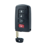 New Remote Key Fob 4 BTN Replacement for 2013-2018 Toyota RAV4 with FCC ID: HYQ14FBA (281451-0020) Keyless Entry Uncut Transponder