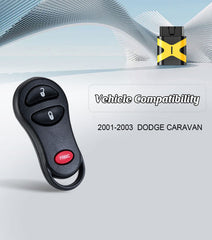 Keyless Entry Car Remote Control 315Mhz Replacement for 2001-2003 Dodge Caravan with FCC: GQ43VT17T