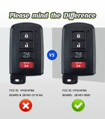 Smart Car Key Voice Kit Self Programmable Keyless Entry Remote Replacement for 2013 - 2018 Toyota RAV4 HYQ14FBA 0020 Board