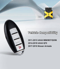 Smart Proximity Insert Keyless Entry Remote Self Programmable Key Fob Replacement for 2011-2013 Infniti M56/M37/QX56 with FCC: CWTWB1U787