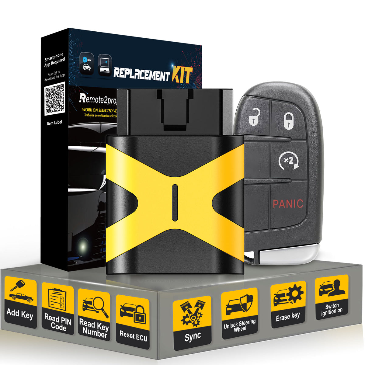 DIY Programming Car Key Keyless Entry Remote Replacement for Dodge Durango/Journey with FCC: M3N-40821302