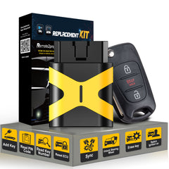 Key Fob DIY Programmer OBD Tool and Uncut Blade Car Key Replacement for 2011-2013 Kia Soul with FCC: NYOSEKSAM11ATx