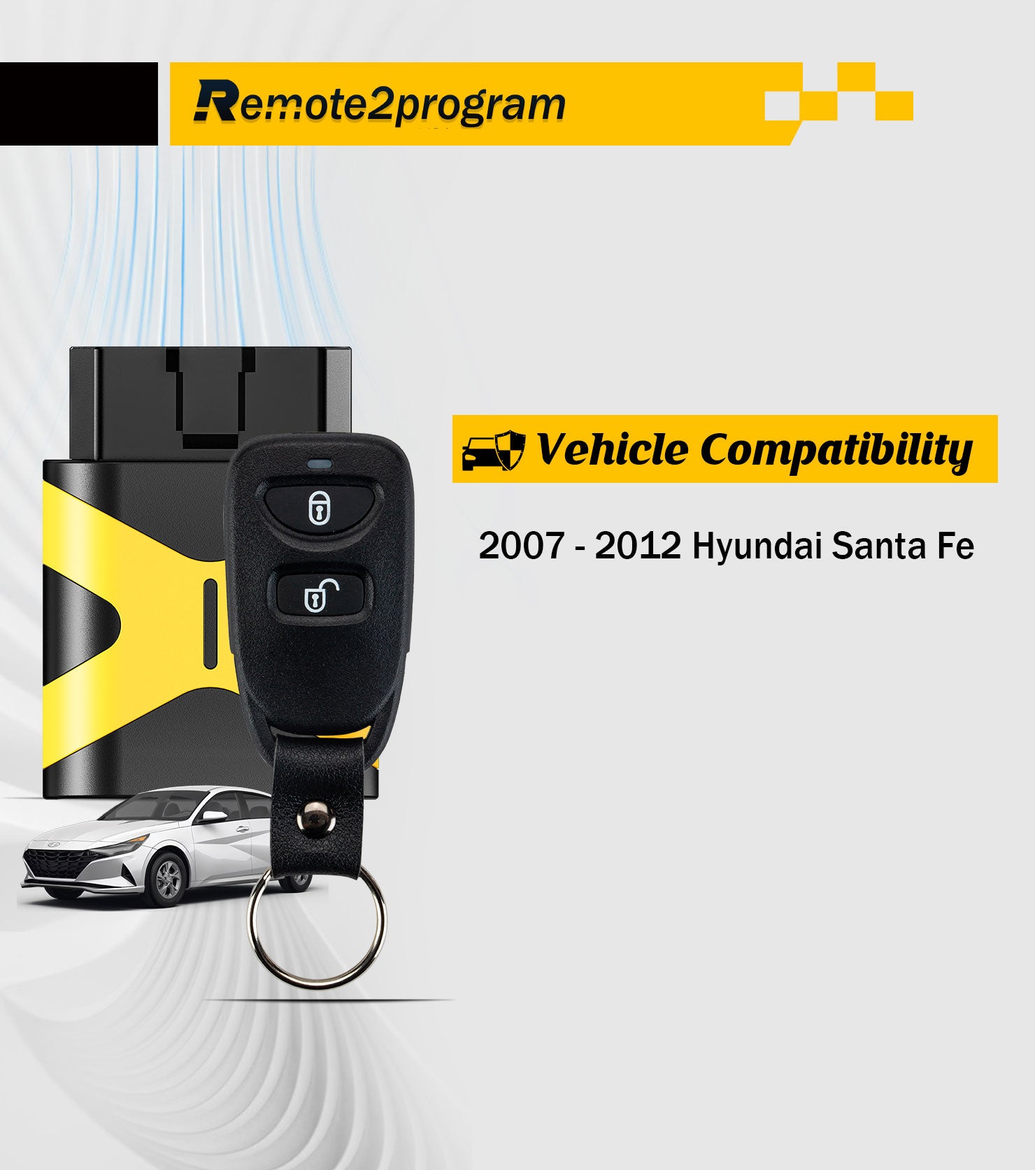 Self Programmable Car Key Fob and Keyless Entry Remote Replacement for 2007-2012 Hyundai Santa FE with FCC: PINHA-T038