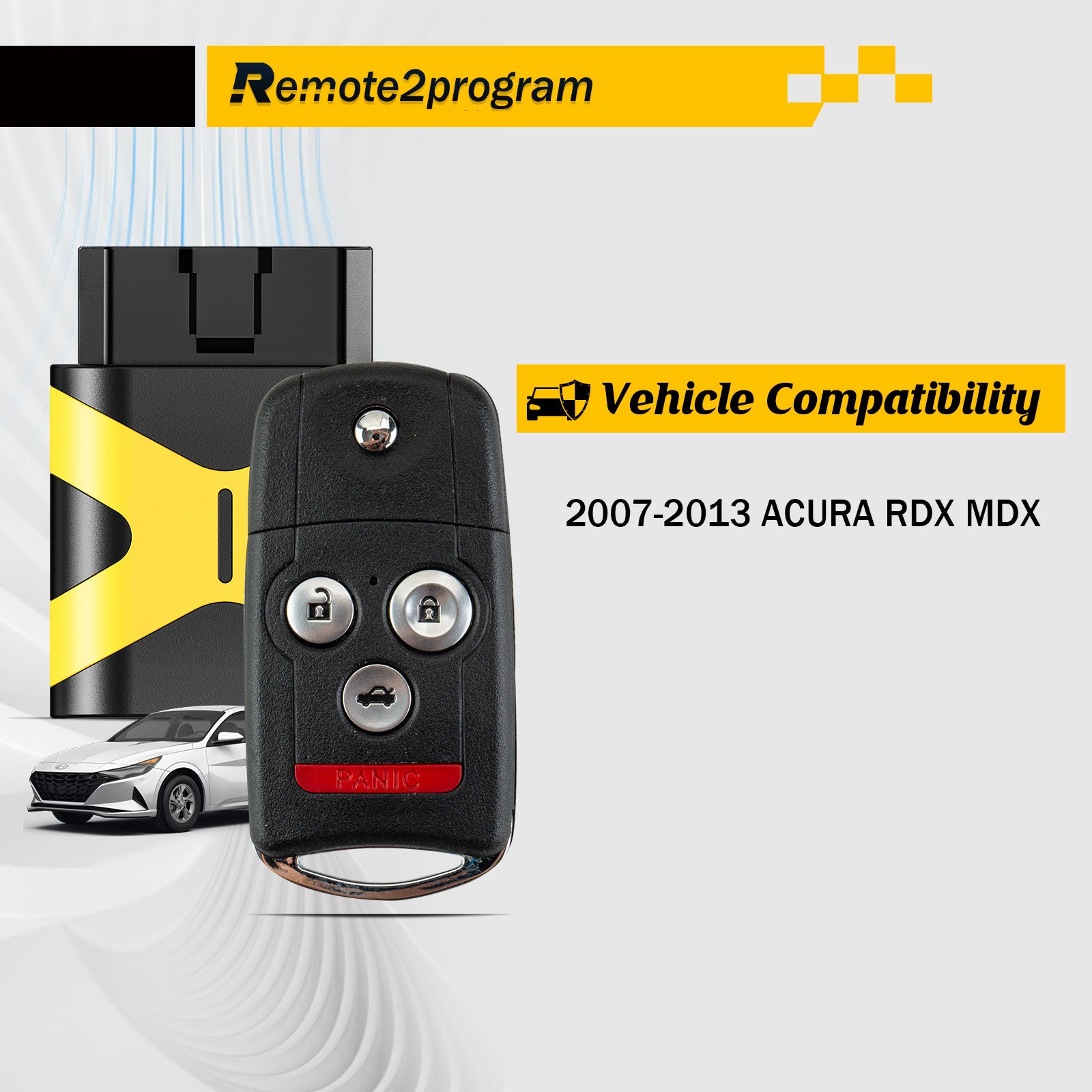 DIY Programmer Kit/OBD Tool and Programmable Key Fob Keyless Entry Replacement for Acura with FCC: N5F0602A1A