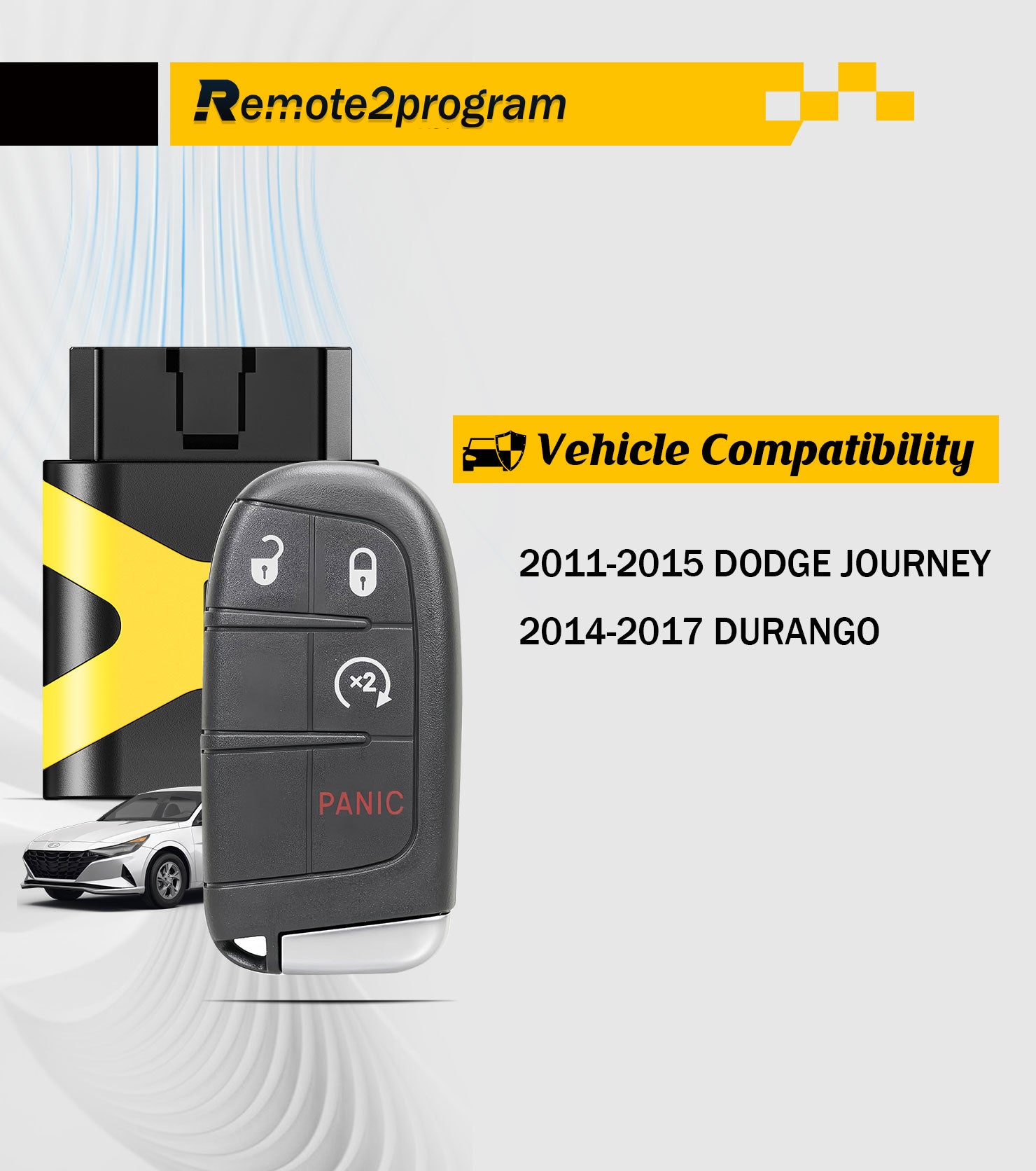 DIY Programming Car Key Keyless Entry Remote Replacement for Dodge Durango/Journey with FCC: M3N-40821302