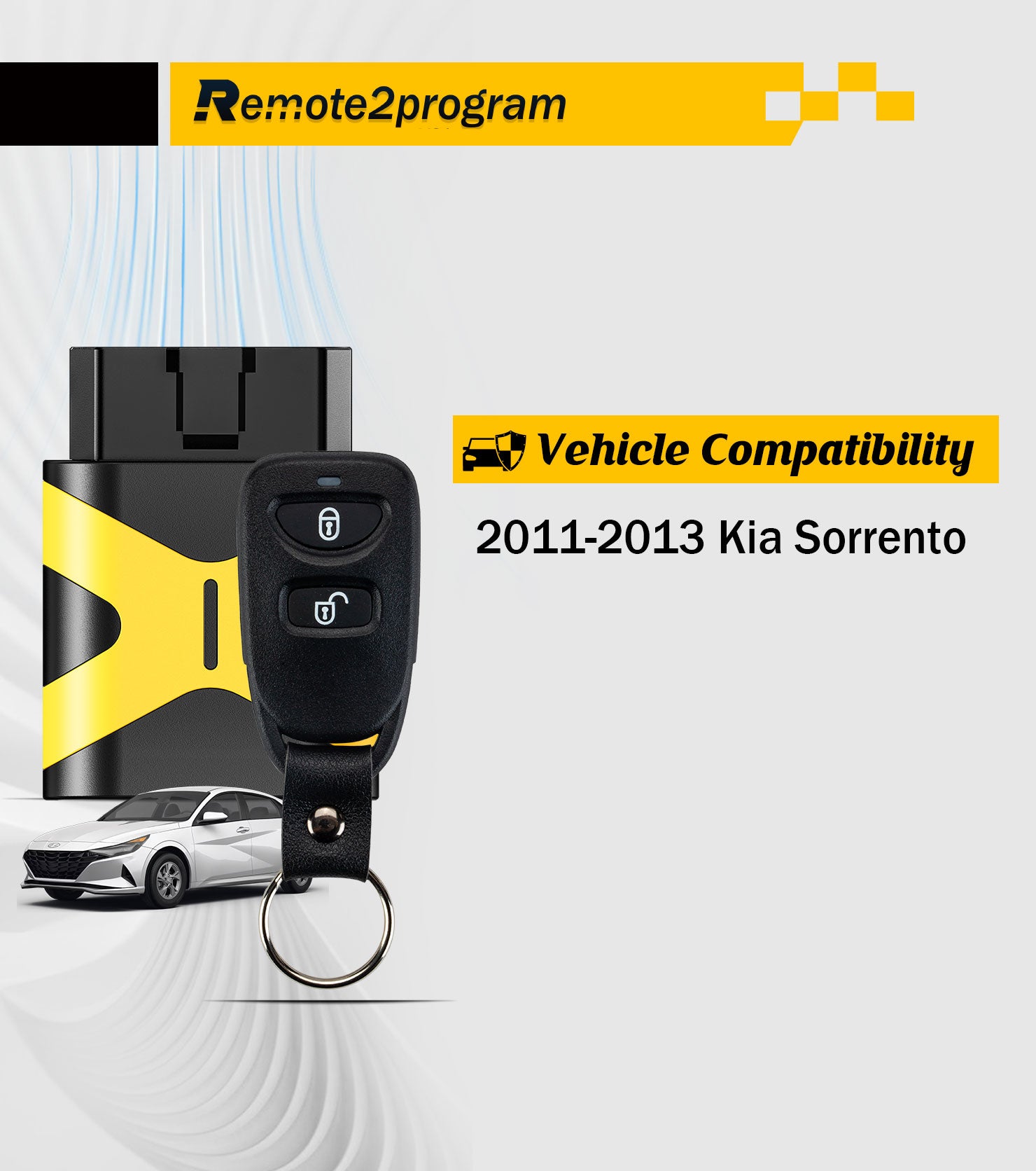 Self Programmable Car Key Fob and Keyless Entry Remote Replacement for 2011-2013 Kia Sorrento with FCC: PINHA-T036