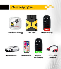 Self Programmable Car Key Fob Smart DIY Programming Remote and Keyless Entry Remote Replacement for Chrysler 200/300/ and for Dodge Charger/Challenger with FCC: M3N-40821302