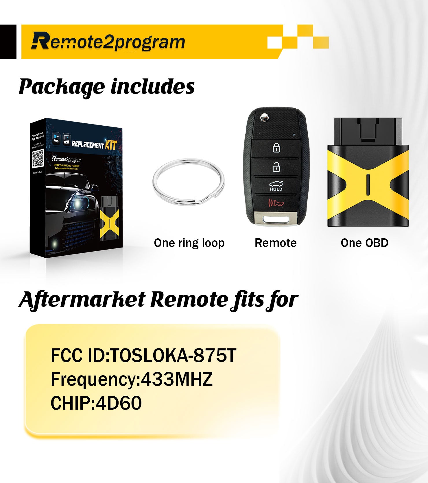 Self Pogrammable Keyless Entry Remote Control Replacement for 2014-2019 Kia Forte with FCC: OSLOKA-875T