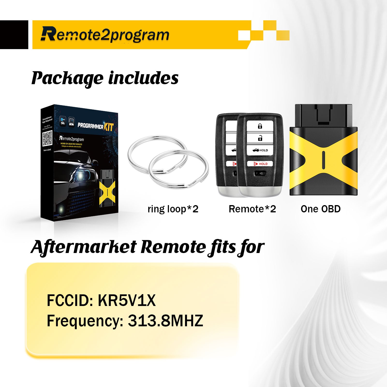 Acura Self Programmable Car Key Smart Keyless Entry Remote Control Replacement for 2015-2018 Acura ILX RLX TLX with FCC: KR5V1X