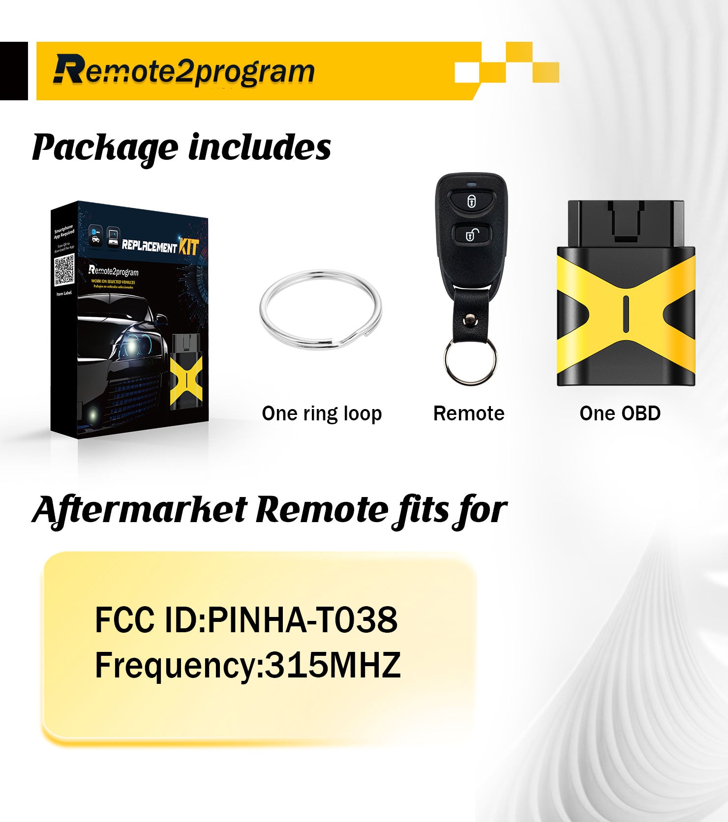 Self Programmable Car Key Fob and Keyless Entry Remote Replacement for 2007-2012 Hyundai Santa FE with FCC: PINHA-T038