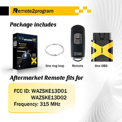 Self Programmable Car Key and Smart Keyless Entry Remote Replacement for 2012-2018 Mazda 3/5/CX-3/CX-5 with FCC: WAZSKE13D01