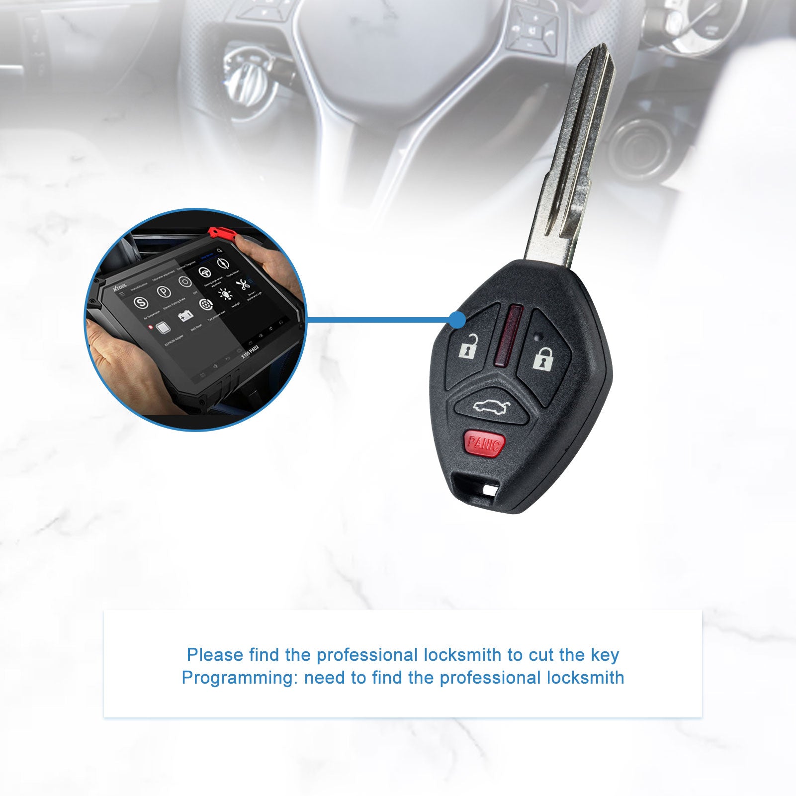 313.8MHZ Keyless Entry Remote Replacment for 2008-2012 Mitsubishi Galant Eclips Remote OUCG8D-620M-A  KR-M4SB