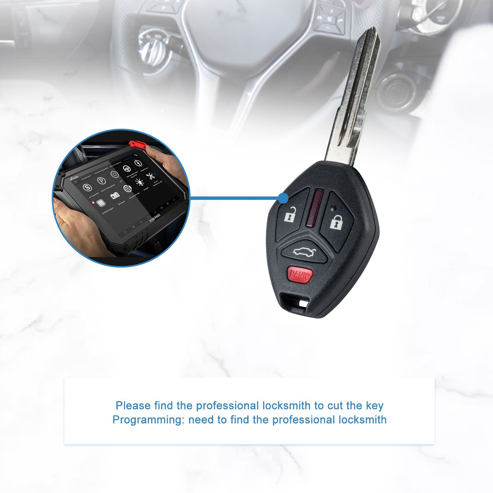 315MHz Car Key Fob Keyless Entry Control Replacement for 2007-2018 Mitsubishi Lancer OUCG8D-625M-A  KR-M4SD-05