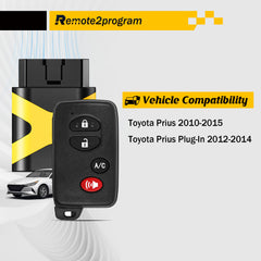 OBD Bluetooth Self Programmer Tool and Keyless Entry Smart Car Key Replacement for Toyota/Lexcus with FCC: HYQ14ACX 5290 Board/No Tool Required/DIY Pairing