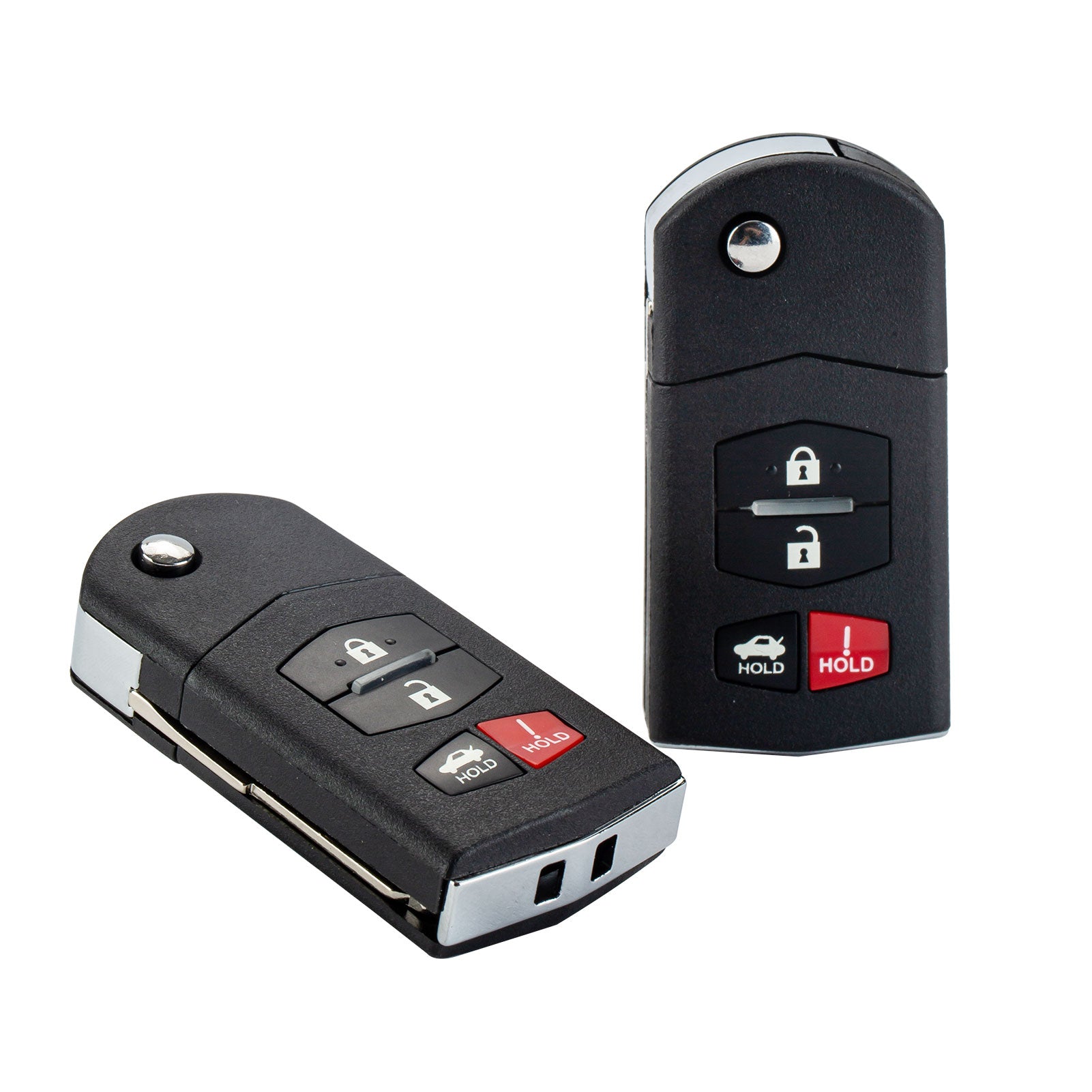 4 BTN Keyless Entery Remote Key Fob Replacement for 2005-2008 Mazda 6 Sedan RX-8 Keyless Entry Flip Remote KPU41788 KR-M4SC