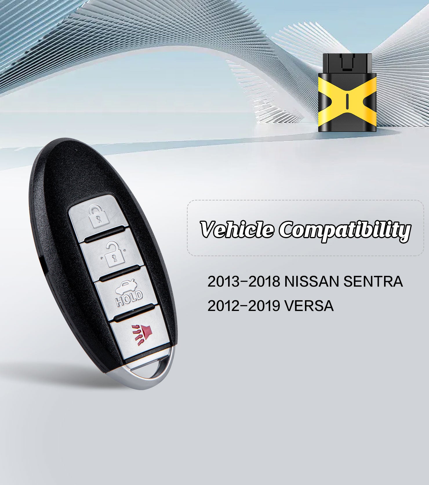 Smart Car Key Self Programmable Keyless Entry Remote Replacement for 2013-2018 Nissan Sentra /2012-2019 VNissan ERAS with FCC: CWTWB1U840
