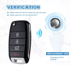 4 BTN Car Key Remote Control Replacement for 2014-2016 Kia Forte 5 Koup OSLOKA-870T  KR-K4SK