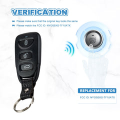 Replacement for Keyless Entry Remote Car Key Fob fit for Kia Optima Hyundai Velost NYOSEKS-TF10ATX KR-K4RE