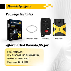 Simple and Safe Self Programming Car Key Control and Keyless Entry Smart Car Key Replacement for Toyota/Lexcus with FCC: HYQ14ACX 5290 Board/No Tool Required/DIY Pairing
