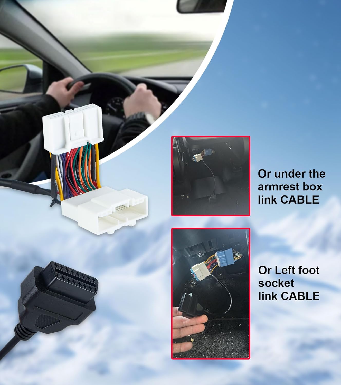 kit2 Scanner Diagnostic Tool Fit for 2019 2020 2021 Tesla Model 3/Y 26 Pin to 16 Pin Cable Adapter