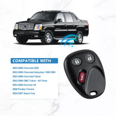 3 BTN Car Key Fob Keyless Entry Remote Replacement for Tahoe Silverado Yukon Sierra LHJ011  KR-C3RB