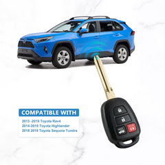 New Keyless Entry Remote Car Key Replacement for 2014-2019 Toyota Highlander Remote H Chip GQ4-52T  KR-T4SG