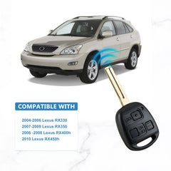 Keyless Entry Remote 4D68 chip Replacement for Lexus 2004-2006 RX330 2007-2009 RX350 3 Button,HYQ12BBT