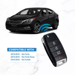 4 BTN Car Key Remote Control Replacement for 2014-2016 Kia Forte 5 Koup OSLOKA-870T  KR-K4SK