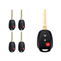 3 BTN Keyless Entry Remote Car Key Replacement for 2013-2015 Toyota Rav4 2014-2016 Prius C V H Chip HYQ12BEL KR-T3SC