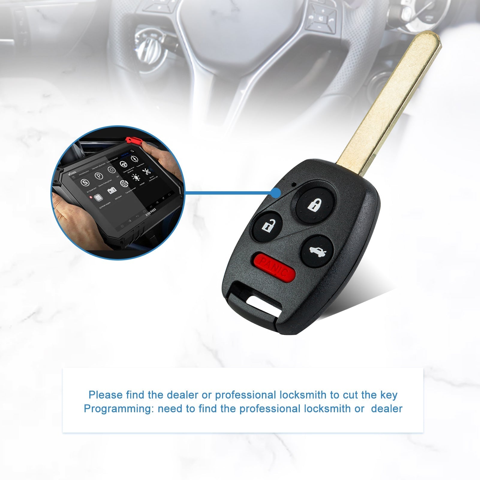 Button Car Remote Control Keyless Entry Remote 313.8MHZ Replacement for 2006-2011 Civic EX Si N5F-S0084A  KR-H4SB-10